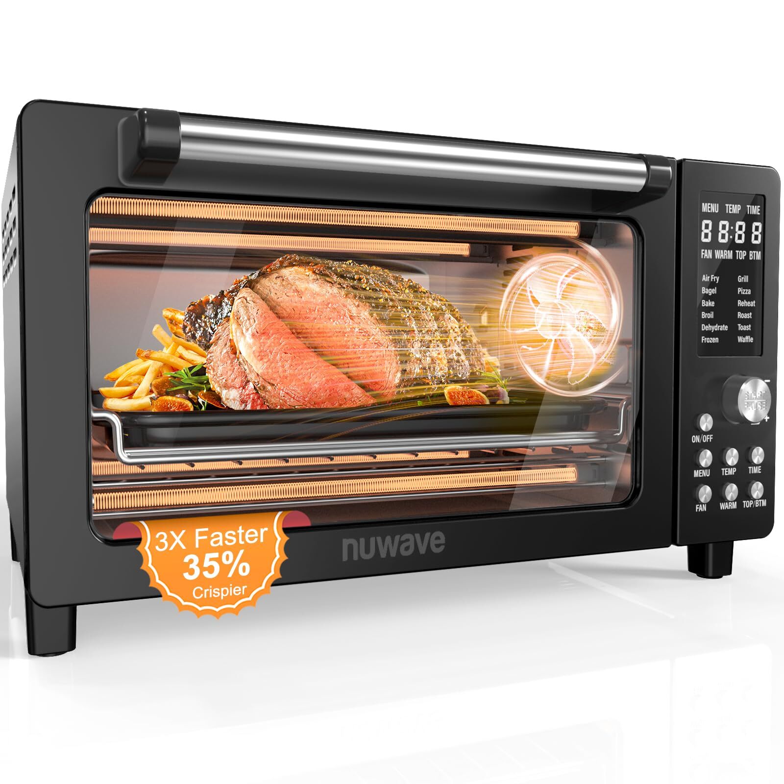 Bravo Pro Smart Air Fryer Toaster Oven Combo, Airfryer Convection Oven Counte...