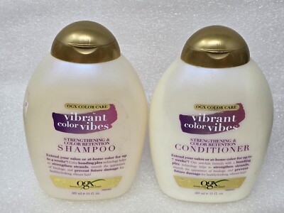 OGX Vibrant Color Vibes Shampoo & Conditioner Set Sulfate-Free Strengthening