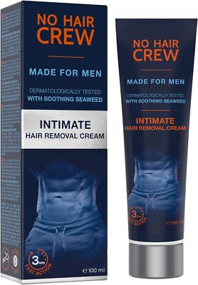 NO HAIR CREW Enthaarungscreme Intimbereich -  Extra Sanfte Haarentfernung Männer