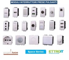 SERIE BTICINO FRUTTI LIVING LIGHT COMPATIBILE PRESA SCHUKO LAN PULSANTE  USB