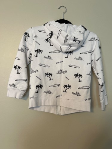 Pacsun youth hoodie logo black and white with logo and beach theme - Picture 2 of 2