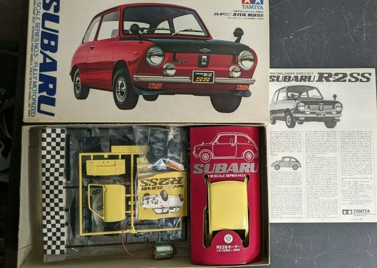 TAMIYA EUROPE GMBH 1/18 SUBARU R2SS 限定品 Vintage Tamiya Subaru R-2SS 1/18 Series 5 Motorized Model Kit