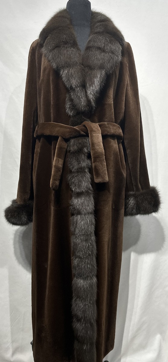 sheared mink reversible coat w/ Sable collar+Tux+Cuffs (79000) | eBay