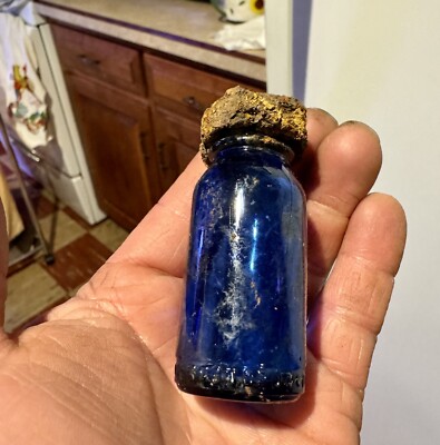 Cobalt Blue Bromo Seltzer Bottle Emerson Baltimore MD 1930s #16 Maryland Glass