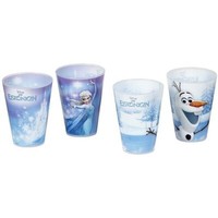 Disney Elsa & Olaf 4Er Set Mehrwegtrinkbecher, Kunststoff, 8 X 8 X 10.5 Cm, 4-Ei