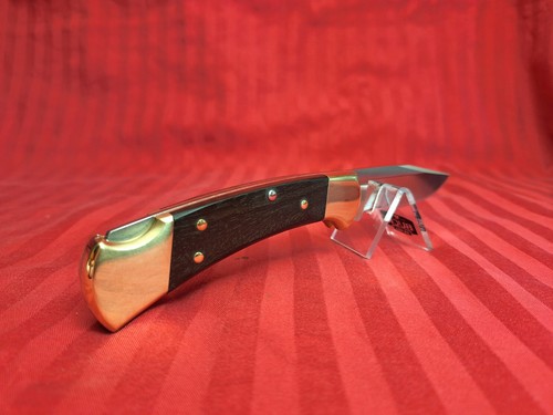 NEW BUCK 112 Brass S30V Long Straight Clip Steel Build Out Emblem Ebony Scales - Picture 7 of 11