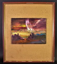 - expressives Gemälde - stürmische Küstenlandschaft - sign. HOLZ