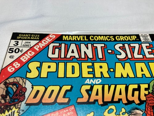 Giant Size Spider-Man Doc Savage 3 VF+ 8.5 Bronze Age 1974 - Picture 2 of 16