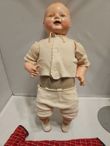 Chuckles Century doll 17inch Vintage Dress Undergarment, Socks,Shoes With Stand - Picture 3 of 24
