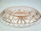 Hocking Glass Company BLOCK OPTIC ROLLED EDGE CONSOLE BOWL Pink Depression Glass
