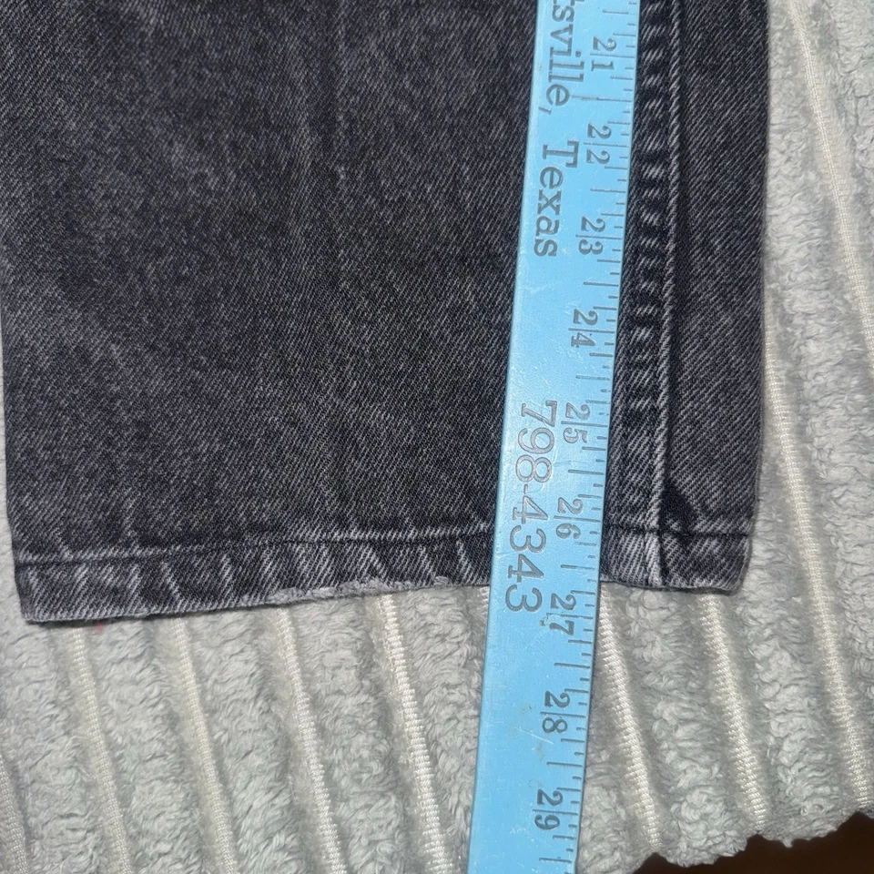 复古 90 年代 Brittania 男式黑色水洗牛仔裤实际尺寸 30X26 直筒阔腿 — 第 3/4 张图片