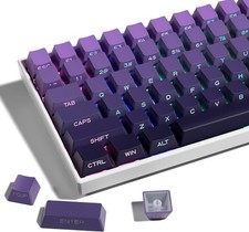 XVX Side Print Keycaps, Shine Through Double Shot PBT Custom Purple