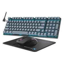 Gaming Keyboard and Mouse Set LED Backlit 98-Key RGB Mouse Pad PC Mac