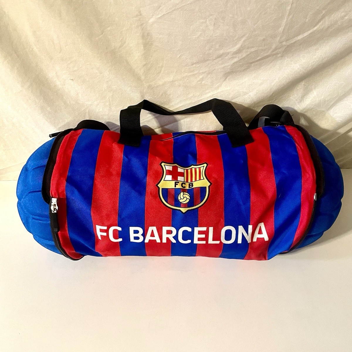 FC Barcelona Soccer Ball Duffel Bag La Liga Collapsible/Extendable