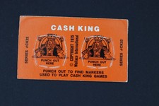 1975 Cash King CK22 Wallace Series Game Marker Lottery Casino Punch Card