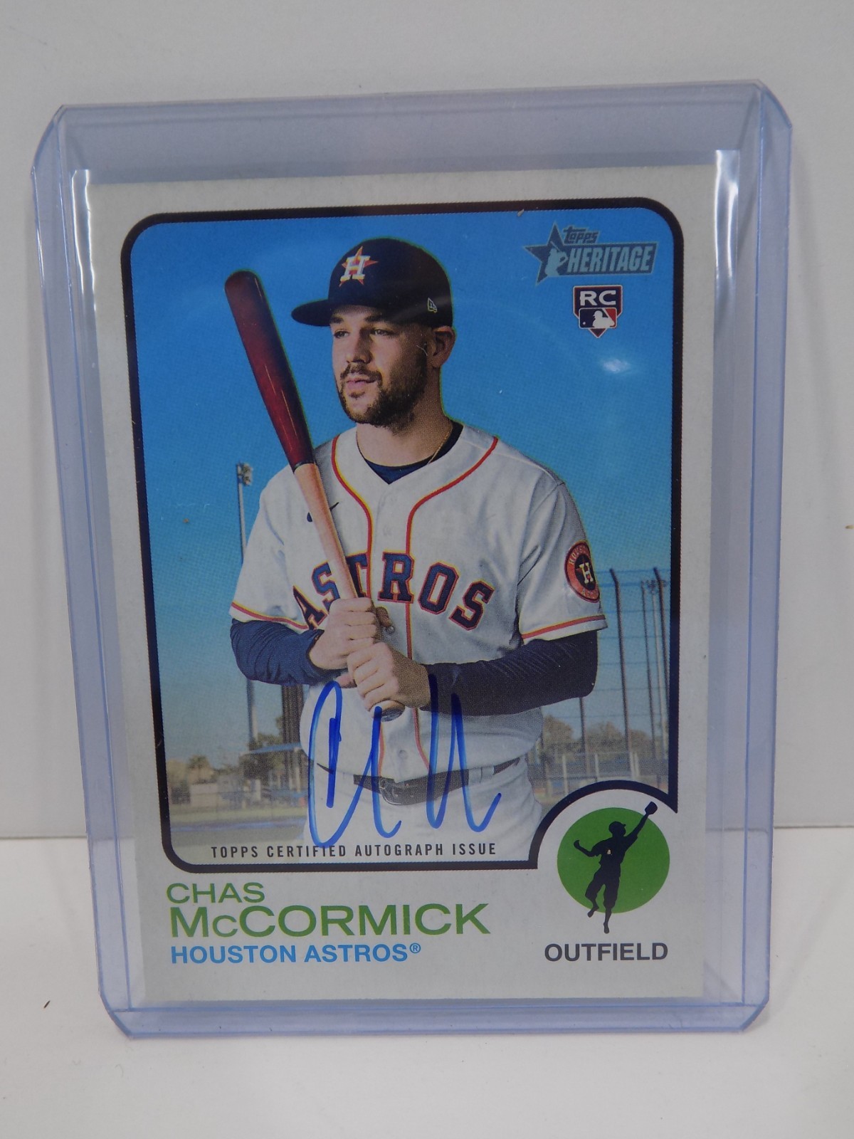 2022 Topps Heritage Chas McCormick Real One Auto RC Rookie #ROA-CM Astros