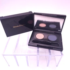 LOT OF 2 Elizabeth Arden Color Intrigue Eyeshadow Duo BLUE SMOKE Scuffed Case