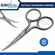 12 Pcs Finger Toe Nail Scissors Cuticle Clipper Curved Manicure Cutter German Gr