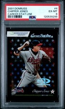 2001 Donruss #4 Chipper Jones Career Stat Line PSA 6 # /204