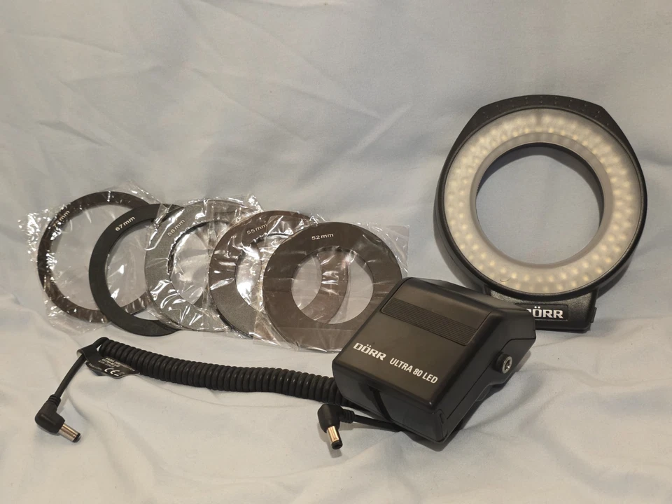 Dörr Ultra 80 LED 52 55 58 67 72 Mm Licht Kamera Objektiv Ringblitz Beleuchtung - Bild 2 von 4