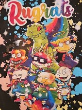 Rugrats All Over Print T Shirt, Size Small, Nickelodeon Cartoon, Tee Shirt