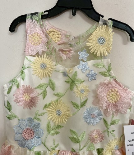Rare Editions Girls Floral Dress NWT Size 7 Garden Party 12 C 24 L - Picture 9 of 10