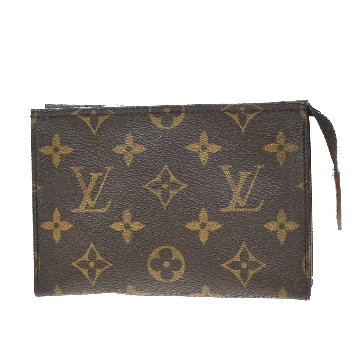 LOUIS VUITTON Poche Toilette 15 Clutch Pouch Bag Monogram Leather