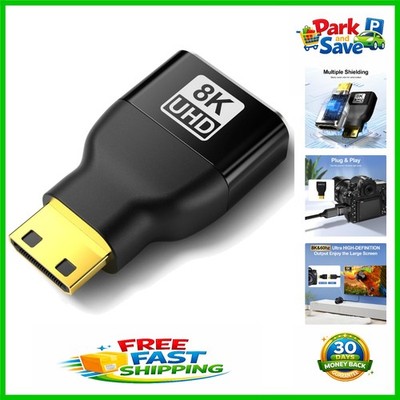 8K HDMI Adapter: 60Hz Gold-Plated Mini HDMI to HDMI Converter for Professionals