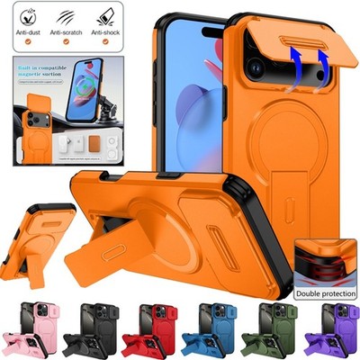 Hülle für iPhone 17e 16 15 14 13 12 11 Pro Max Magnet Magsafe Ring Ständer Cover