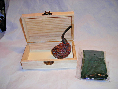  SMOKED VINTAGE ROLEX BRIAR ITALY FOLDING VEST POCKET PIPE VELVET  CASE -U3