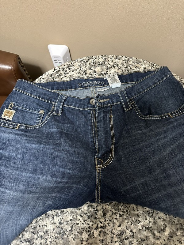 Cinch White Label Men's 35 X 30 Jeans Mid-Rise Straight Leg Relaxed Blue Denim