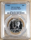 1964 ACCENTED HAIR PROOF KENNEDY HALF DOLLAR PCGS PR66 660200