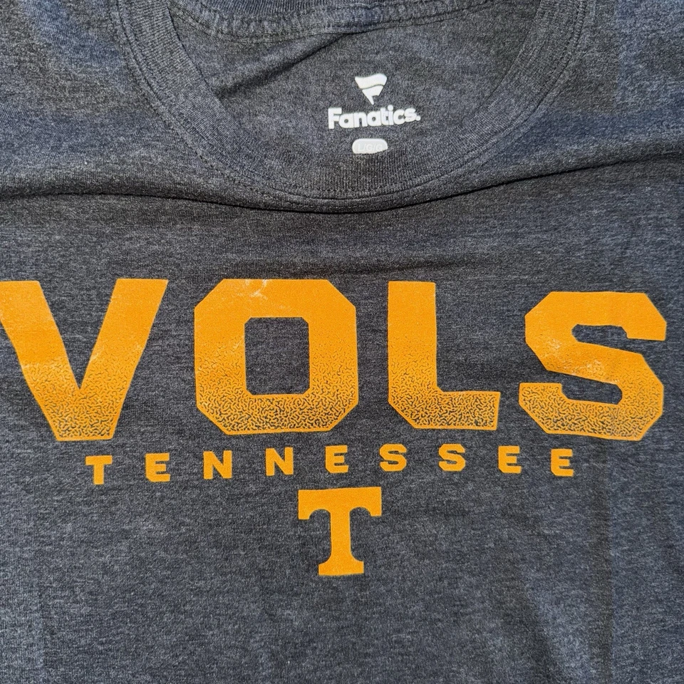 Camiseta de fútbol americano manga corta University of Tennessee Vols Fanatics para hombre L gris Foto 2 de 4