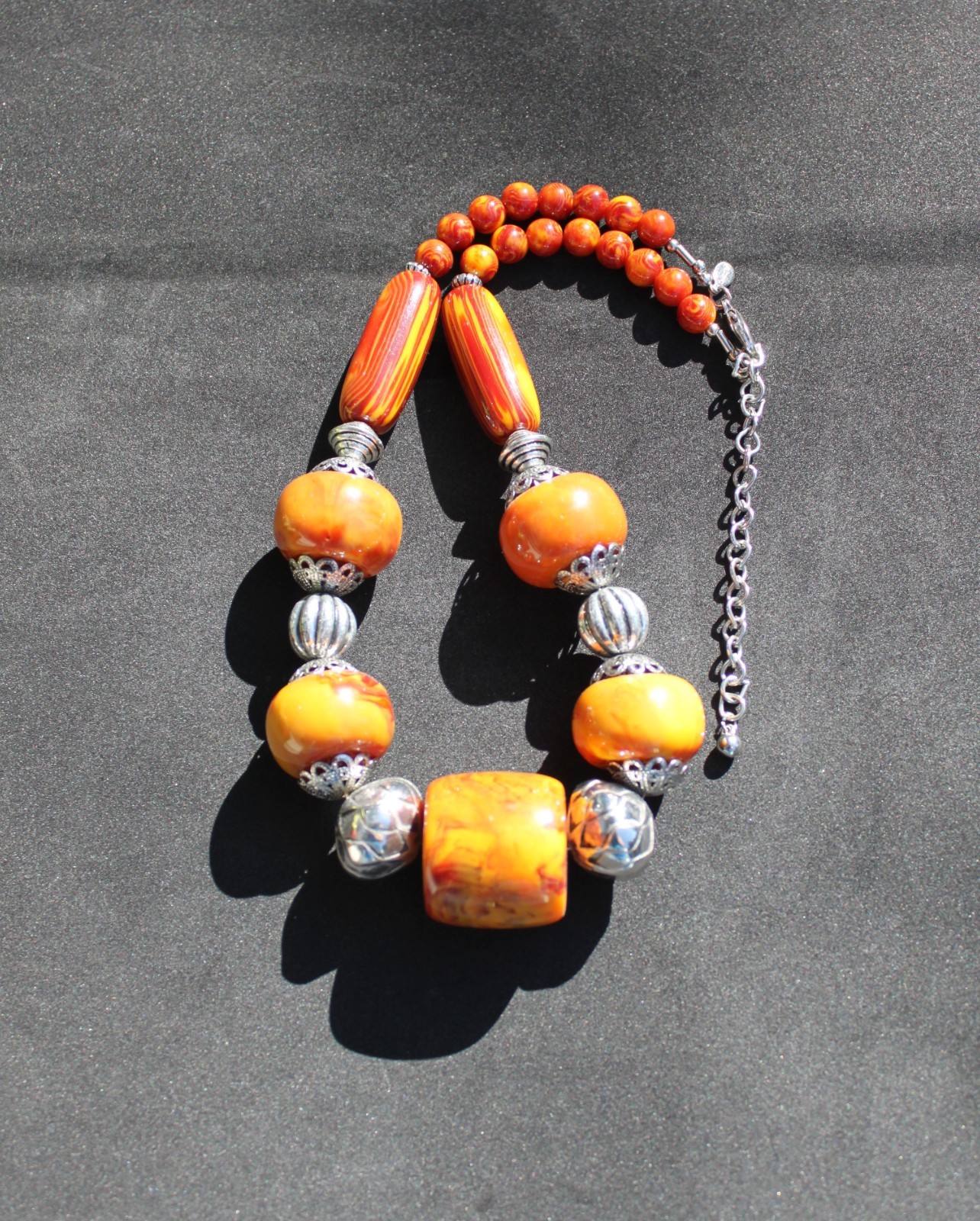 Chico's Bold Chunky Beaded Statement Necklace Fal… - image 6