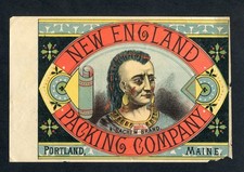 EX RARE Old Original NEW ENGLAND PACKING COMPANY Cigar Label? - PORTLAND, MAINE