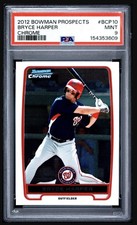 Bryce Harper 2012 Bowman Chrome Prospects #BCP10 Rookie Card PSA 9 MINT. rookie card picture