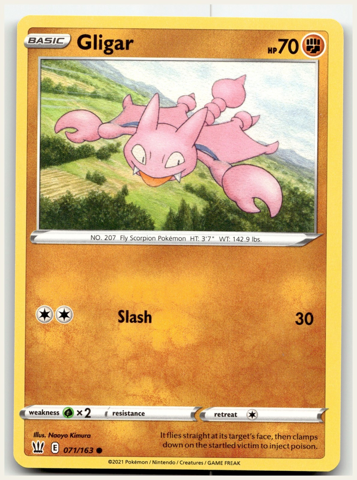 Pokemon Gligar 71/163 Battle Styles EN Non-Holo NM