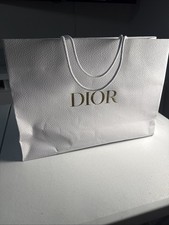 Dior Textured Pebbled Paper Shopping Medium Gift Bag 16.5x11.5  
