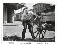 Audie Murphy with Gun Ride a Crooked Trail Orig 1958 8x10 Photo
