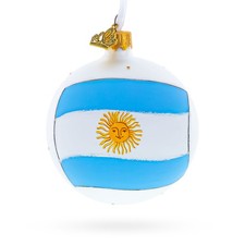 Flag of Argentina Glass Ball Ornament 3.25 Inches