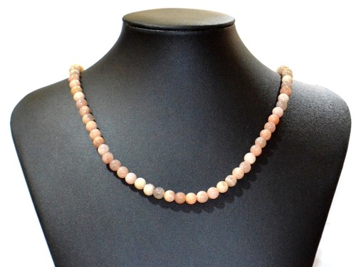 sunstone necklace 6mm Natural stone necklace Jewelry