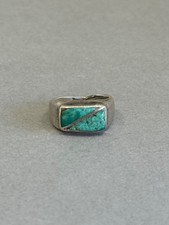 Vintage Zuni Sterling Silver with Turquoise Ring. Size 8 1/2