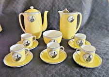 Beautiful Antique Yellow Coffee /Tea Set Fowleys Silhouette China Rd No 703230