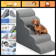 5-Step Dog Stairs for High Beds, 28.7" Pet Ramp for Large Dogs, Easy Access