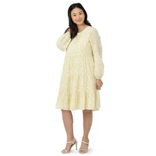 Kindred Bravely Millie Tiered Nursing & Maternity Long Sleeve Dress Medium