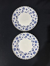 2 Spode Colonel Blue Y6235 - 8" Dessert / Salad / Lunch Plates MINT Condition