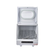 White Portable Countertop Dishwasher with Water Tank Leak-Proof Dry 110V 60Hz