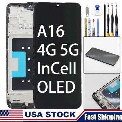 OLED/Incell LCD Display Touch Screen Digitizer Frame fit Samsung Galaxy A16 FAST
