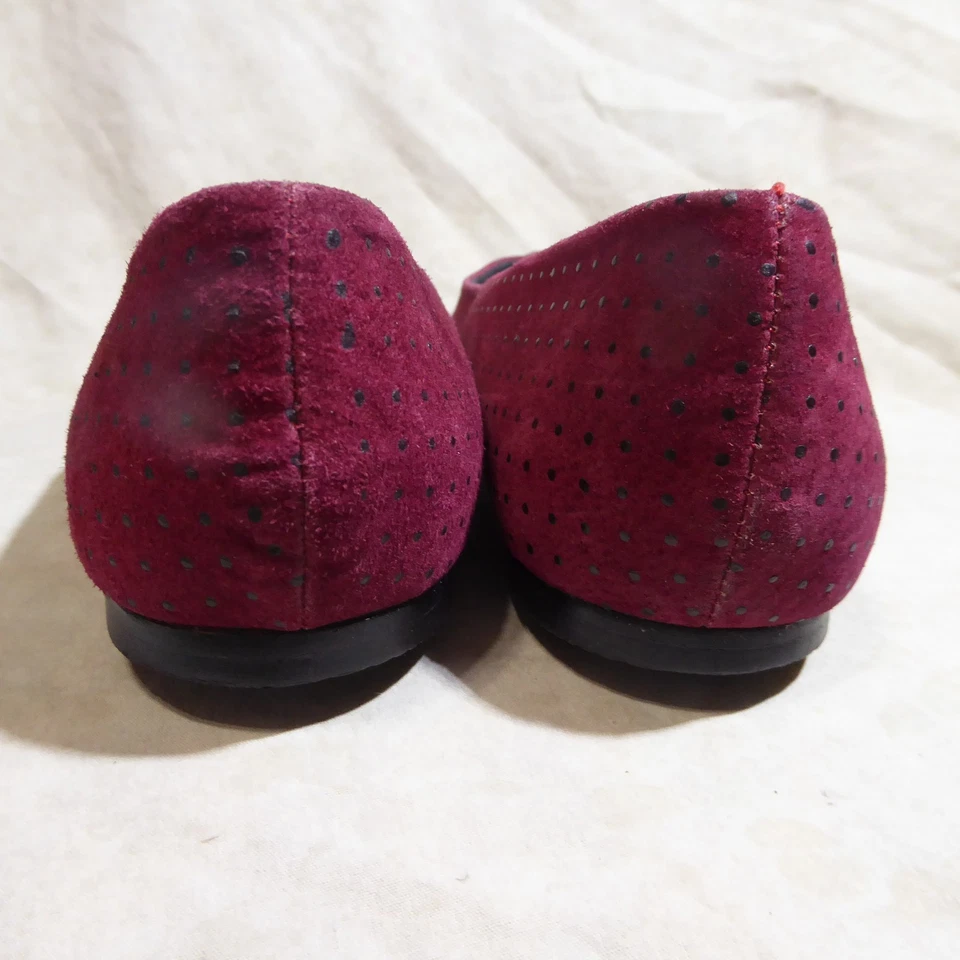 🩰 Esprit De Corp Puntiagudo Ballet Pisos 8 M Rojo Ladrillo Mini Cuero Tachonado Gamuza Foto 3 de 4