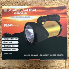 Image of Explorer Group EXPL2602 Rechargeable Torch Super Bright LED Light New Boxed
